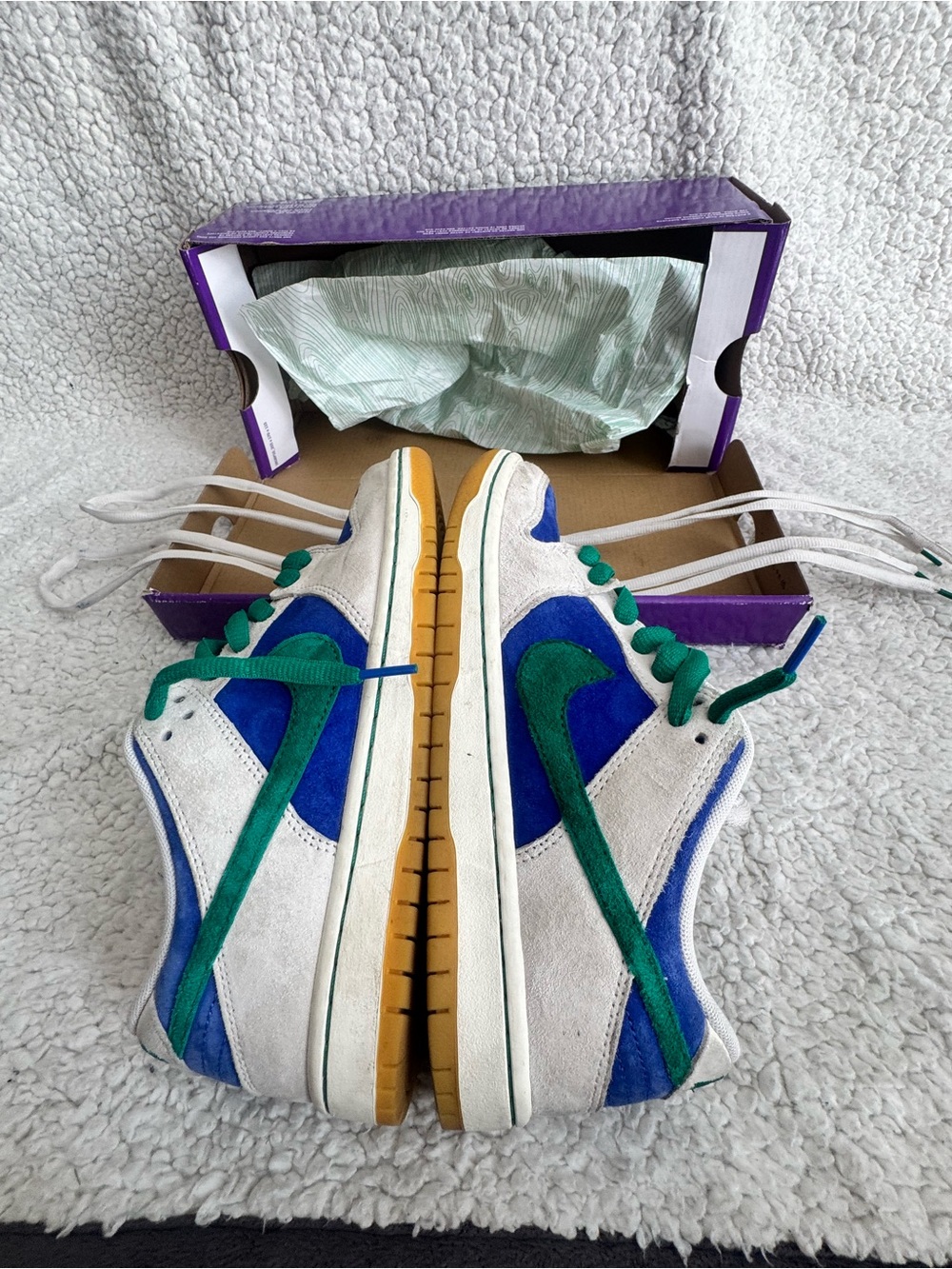 Nike Men's SB Dunks Low Hyper Royal Malachite size 6.5